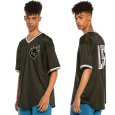 画像1: 【ラストLのみ】GRIMEY / GRMY (グライミー) “TRESPASS V NECK MESH TEE” (1)