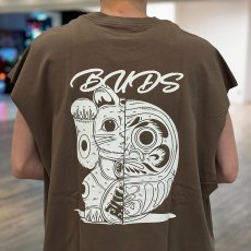 画像16: 【ラストXLのみ】BUDS（バッズ）“MANEKIDARUMA NEON NO SLEEVE TEE” (16)