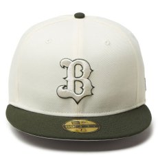 画像2: NEWERA（ニューエラ）“59FIFTY オリックス・バファローズ クロームホワイト ダークシーウィードバイザー” (2)