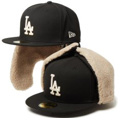 画像1: NEWERA（ニューエラ）“59FIFTY Dog Ear ドッグイヤー ロサンゼルス・ドジャース ブラック” (1)