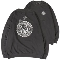 画像1: BUDS（バッズ） “SMOKING HAND PIGMENT CREW SWEAT” (1)