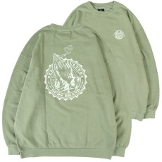 画像1: BUDS（バッズ） “SMOKING HAND PIGMENT CREW SWEAT” (1)