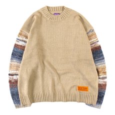 画像1: PeeTee. (ピーティー) “GRADATION SLEEVE CREW KNIT” (1)