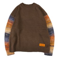 画像1: PeeTee. (ピーティー) “GRADATION SLEEVE CREW KNIT” (1)