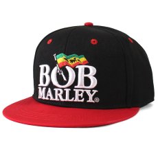 画像1: BOB MARLEY LOGO CAP -ボブ・マーリー ロゴキャップ- (1)