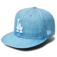 画像2: NEWERA（ニューエラ）“59FIFTY Denim ロサンゼルス・ドジャース ワールドシリーズサイドパッチ ウォッシュドデニム” (2)