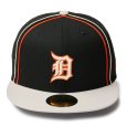 画像2: NEWERA（ニューエラ）“59FIFTY MLB Taping デトロイト・タイガース ブラック ストーンバイザー” (2)