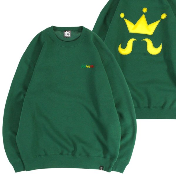 画像1: KINGSIZE（キングサイズ）“RASTA HiGE CREW SWEAT” (1)