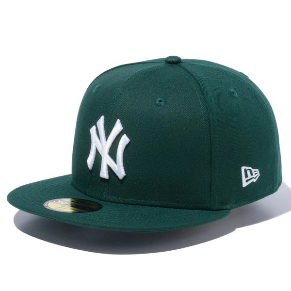 画像1: NEWERA（ニューエラ）“59FIFTY ニューヨーク・ヤンキース ダークグリーン × ホワイト” (1)