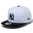 画像1: NEWERA（ニューエラ）“9FIFTY ニューヨーク・ヤンキース ホワイト × ブラック ブラックバイザー” (1)