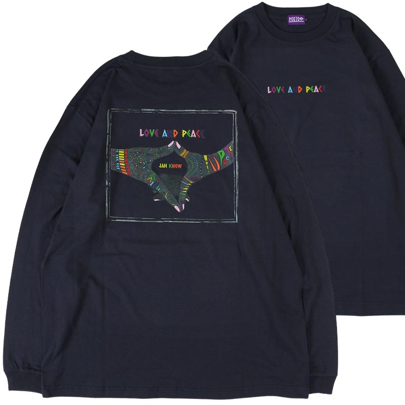 【2024.11.06再入荷】PeeTee. (ピーティー) “MULTI COLOR LOVE AND PEACE L/S TEE”