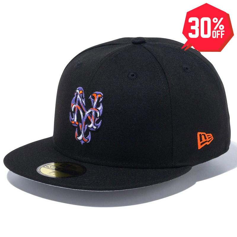 30%OFF】【ラスト7 5/8 (60.6cm)のみ】NEWERA（ニューエラ）“59FIFTY Tetsuya Nakamura NANZUKA  GALLERY ニューヨーク・メッツ ブラック” - DISSIDENT WEB SHOP